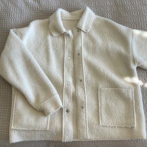 Cream Sherpa Shacket